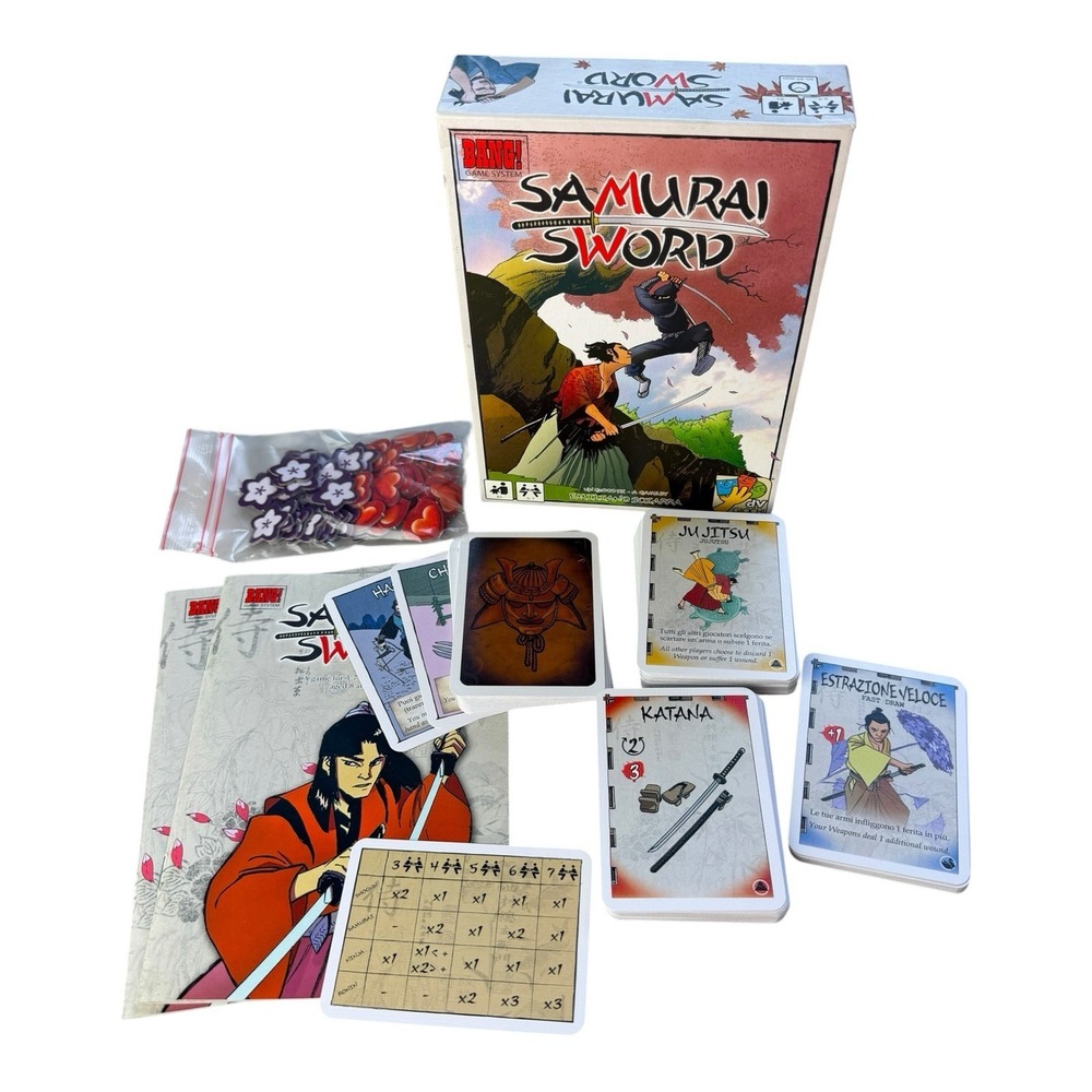 Samurai Sword Card Game by BANG! English/Italian 1st Edition Complete